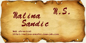 Malina Sandić vizit kartica